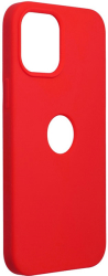 forcell silicone case for iphone 12 pro max red with hole photo