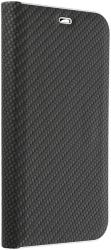 forcell luna carbon flip case for xiaomi redmi note 10 5g black photo