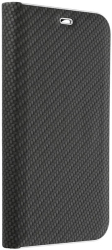forcell luna carbon flip case for huawei y6 2019 black photo