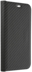 forcell luna carbon flip case for samsung galaxy a41 black photo