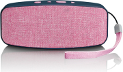 lenco bt 130pk stereo bluetooth speaker pink fabric