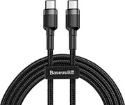 baseus cafule cable usb type c to type c pd 20 qc 30 60w 1m grey black photo