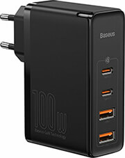 baseus gan2 pro 4 port quick charger 2x usb 2x type c 100w black photo