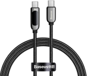 baseus display fast charging data cable type c to type c 100w 1m black photo