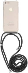 forcell cord neck strap case for samsung a72 black photo