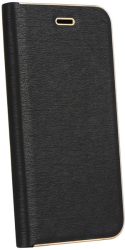 forcell luna book flip case gold for samsung galaxy s9 black photo