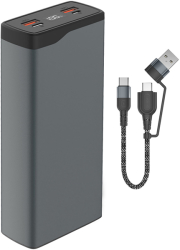4smarts power bank volthub pro 20000mah 225w with quick charge pd gunmetal