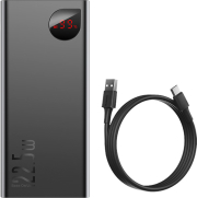 baseus adaman metal digital display quick charge power bank 225w 30000mah titanium grey photo