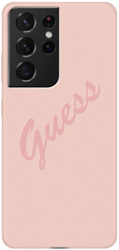 guess silicone case silicone vintage script for samsung galaxy s21 ultra 5g g998 pink photo guess silicone case silicone vintage script for samsung galaxy s21 ultra 5g g998 pink photo