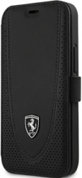 ferrari leather cover off track perforated for apple iphone 12 mini black feogoflbkp12sbk photo