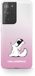 karl lagerfeld cover choupette fun for samsung galaxy s21 ultra 5g g998 gradient pink photo