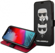 karl lagerfeld leather cover heads book for apple iphone 12 pro max black klflbksp12lfkickc photo