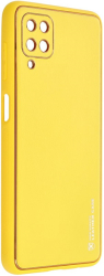 forcell leather case for samsung galaxy a22 4g yellow photo