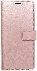 forcell mezzo book case for samsung galaxy s21 fe mandala rose gold photo