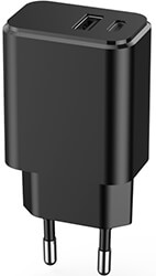 setty charger 1x usb usb c 3a 20w black photo