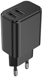SETTY CHARGER 2X USB 3A BLACK
