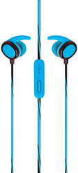 setty wired earphones sport blue photo
