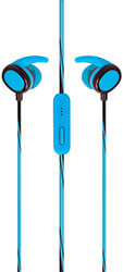 setty wired earphones sport blue photo setty wired earphones sport blue photo