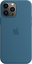 apple iphone 13 pro max silicone case with magsafe blue jay mm2q3