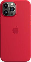 apple iphone 13 pro max silicone case with magsafe red mm2v3 photo