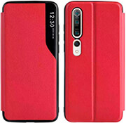 smart view magnet book case for samsung s21plus red photo
