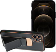 forcell leather case kickstand for iphone 12 pro max black photo