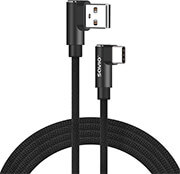 savio cl 163 reversible fast charging cable usb c  usb a 1m photo