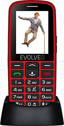 kinito evolveo easyphone eg with a charger stand red