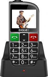 kinito evolveo easyphone fm with a charging stand silver photo