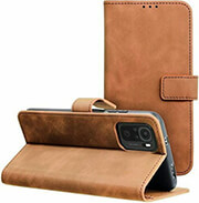forcell tender book case for xiaomi redmi note 10 10s brown photo