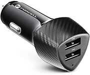 forcell carbon car charger usb qc 30 18w usb qc 30 18w cc50 2a36w black total 36w photo