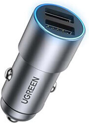 ugreen car charger cd130 24w dual usb 24a gray 50592 photo