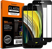 spigen glass fc 2 pack black for iphone se 8 7 photo