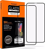 spigen tempered glass fc 2 pack black for iphone 11 pro xs x photo