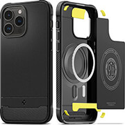 spigen rugged armor mag matte black for iphone 14 photo