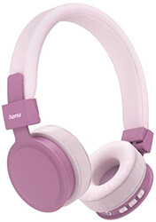 hama184088 freedom lit headphones onear foldable with microphone pink photo