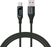 savio cl 172 usb type c  usb type c cable with digital display 3a 1m photo