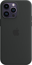 apple iphone 14 pro max silicone case with magsafe midnight mptp3