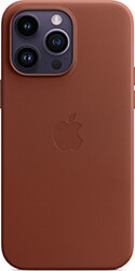 apple iphone 14 pro max leather case with magsafe umber mppq3 photo