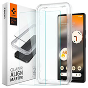 spigen glass alignmaster 2 pack clear for google pixel 6a photo
