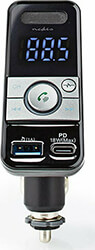 nedis catr130bk car fm transmitter bluetooth pro microphone noise cancelling microsd card slot hand photo