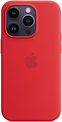 apple iphone 14 pro silicone case with magsafe red mptg3 photo