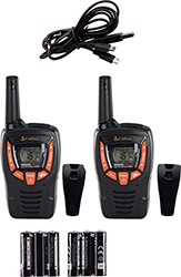 cobra am655 8km twin two way pmr walkie talkie set photo