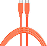 4smarts usb type c to usb type c silicone cable high flex 60w 15m orange photo