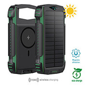 4smarts solar power bank wireless qi rugged titanpack ultimag 20000mah green photo