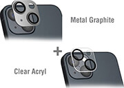 4smarts styleglass camera for apple iphone 14 14 plus 2pcs set metal graphite clear photo