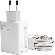 xiaomi bhr6035 mi travel charger 67watt charging combo type a white photo