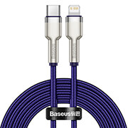 baseus cable cafule usb type c to lightning 20w 2m purple photo