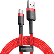 baseus cafule cable usb type c 2a 3m red photo