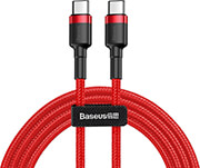 baseus cafule series cable type c flash charging pd 20 qc 30 60w 3a 1m red photo